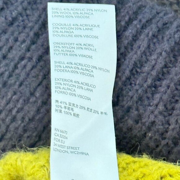 Free People Pull-On Fade Away Knit Sweater Skirt Alpaca Wool Blend Yellow/Brown - Picture 8 of 8